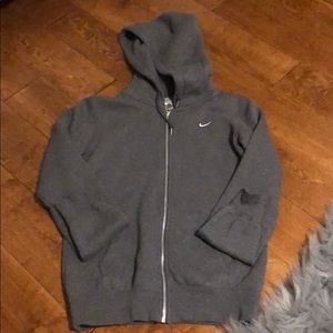 Nike gray hoodie zip sweater